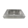 Nantucket Sinks Pro Series Single Bowl Undermount Stainless Steel Kitchen Sink with 5.5In. Apron Front EZApron33-5.5